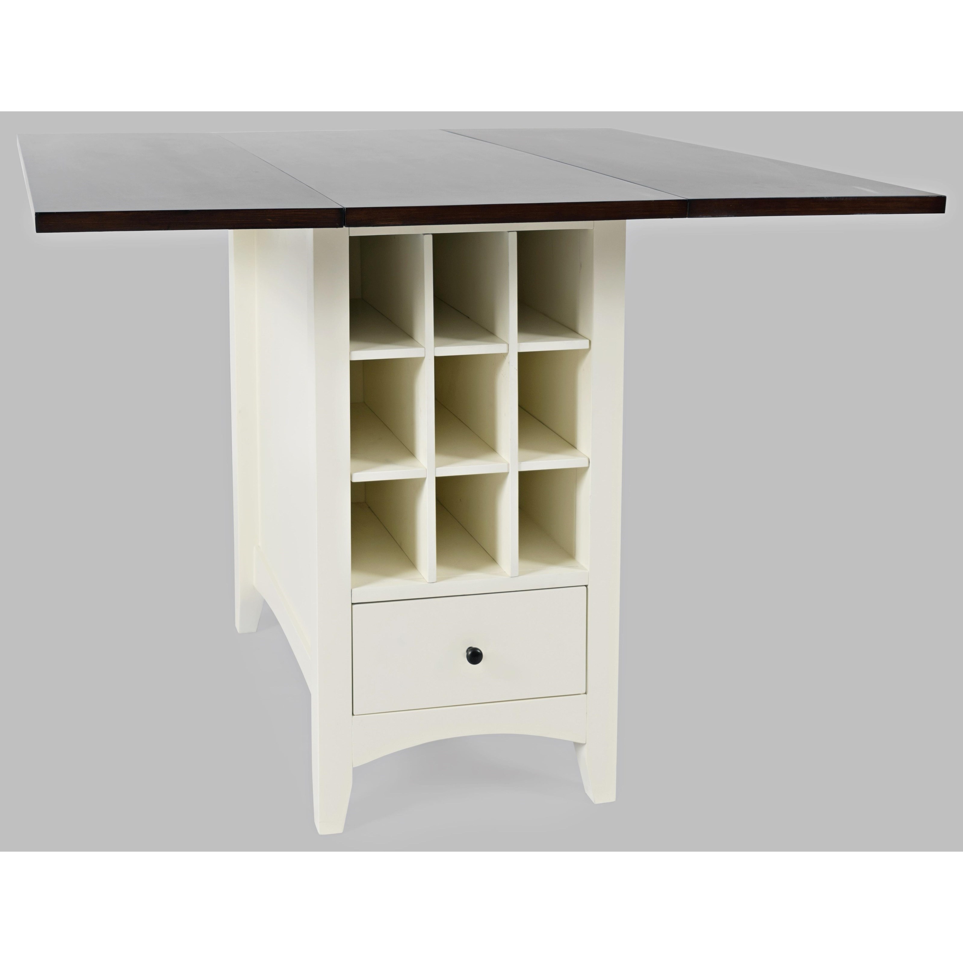 Counter height table with storage and leaf cheap